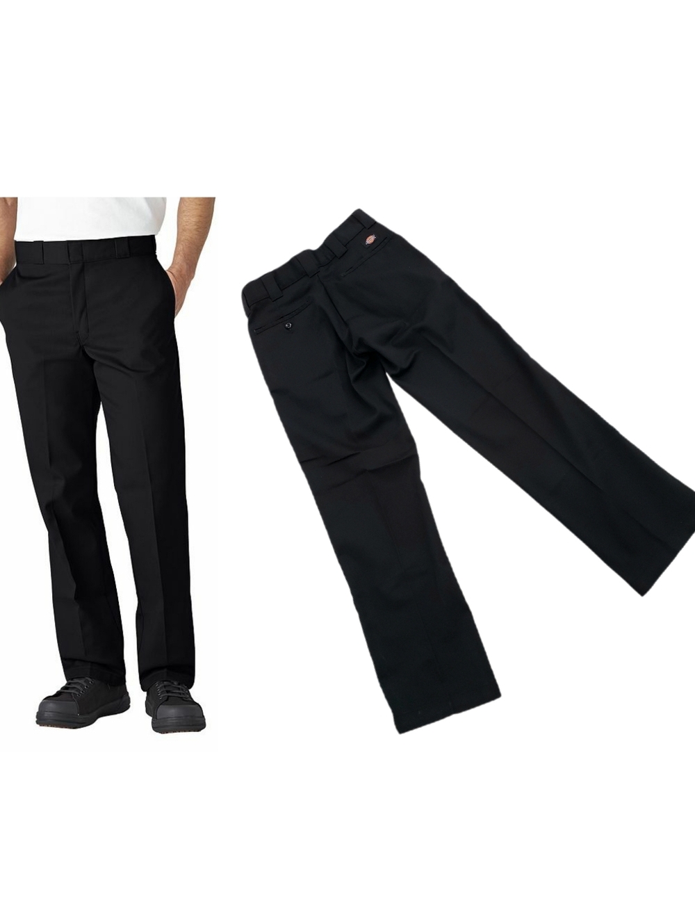 New DICKIES 874 Flex Original Fit Work Trousers Black Sx 29x30